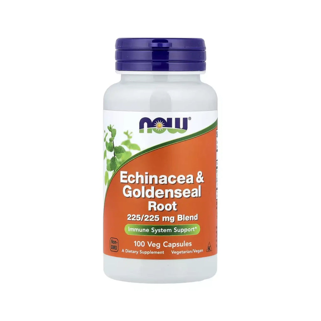 NOW FOODS ECHINACEA Y GOLDENSEAL ROOT 225/225MG 100VCAPS SFN