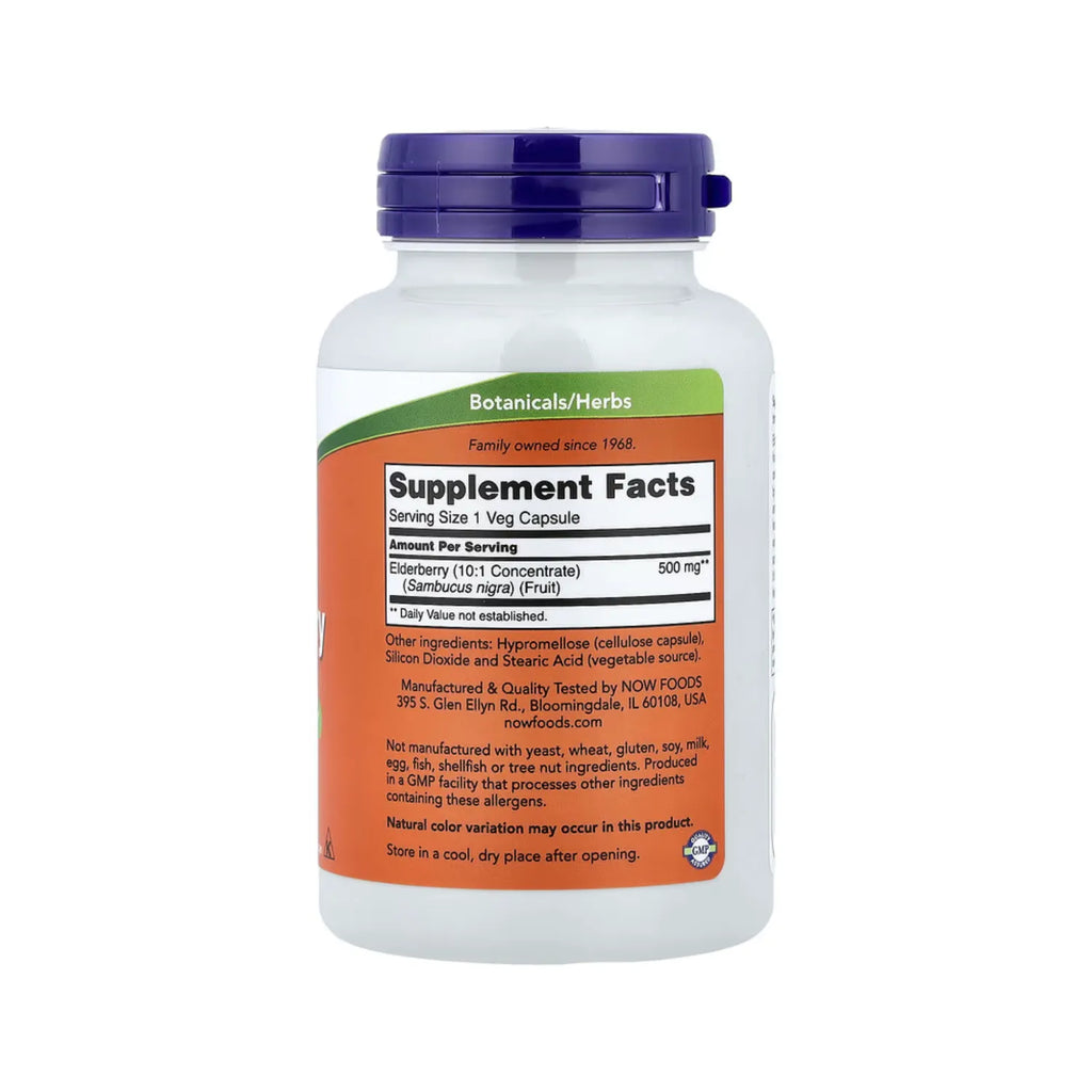 NOW Foods, Saúco, 500 mg, 120 vegcaps sfn