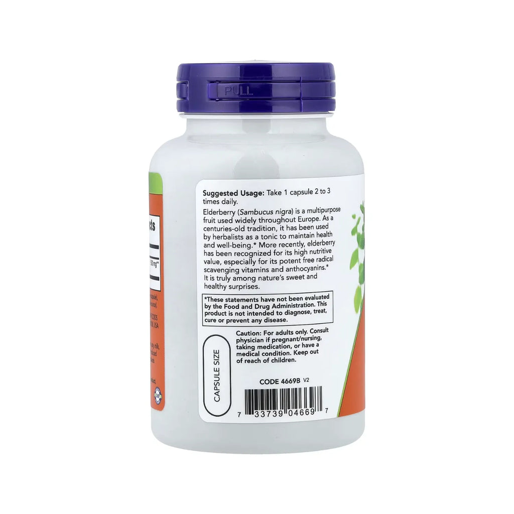 NOW Foods, Saúco, 500 mg, 120 vegcaps sfn