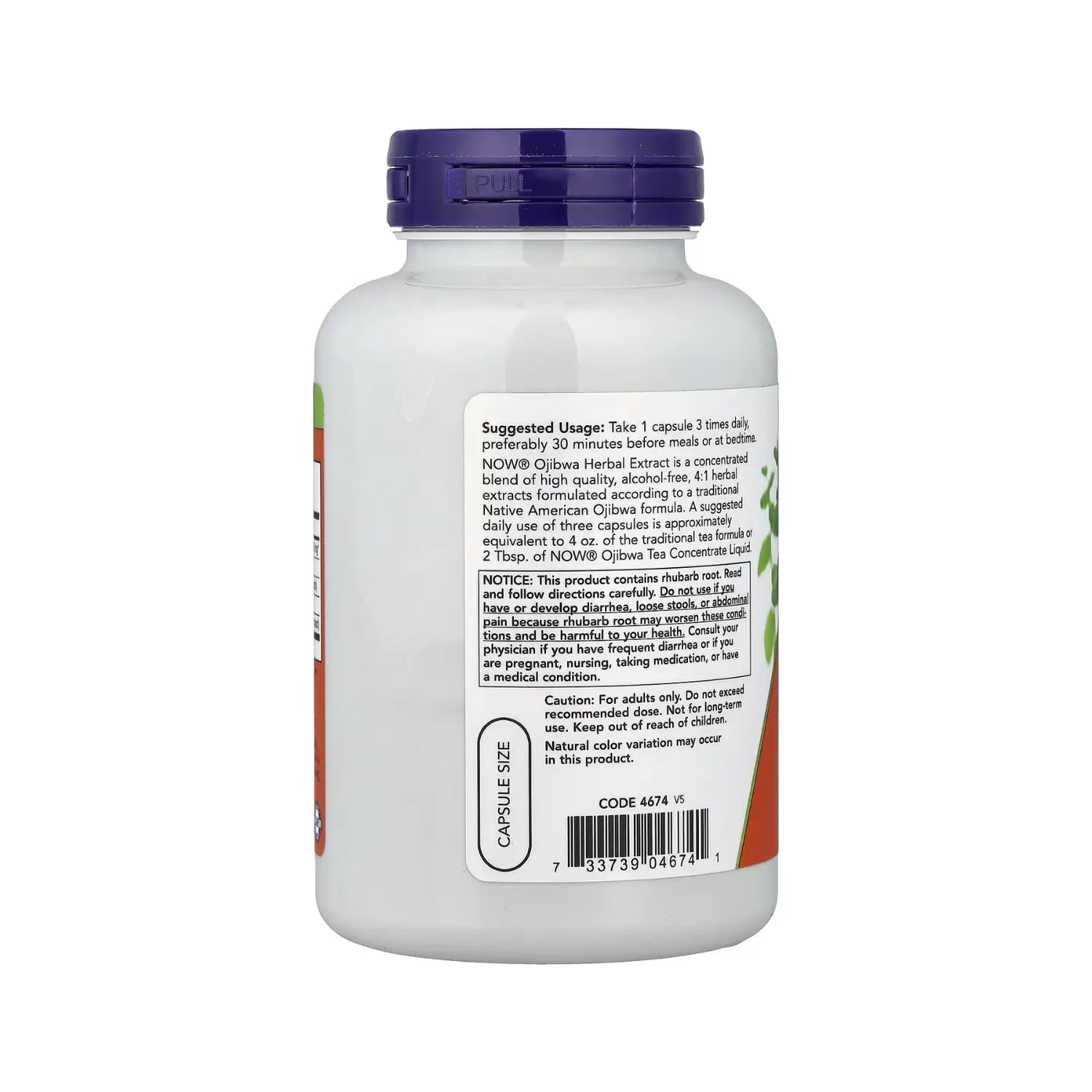 NOW Foods, Ojibwa Herbal Extract, 450 mg, 180 vegcaps sfn