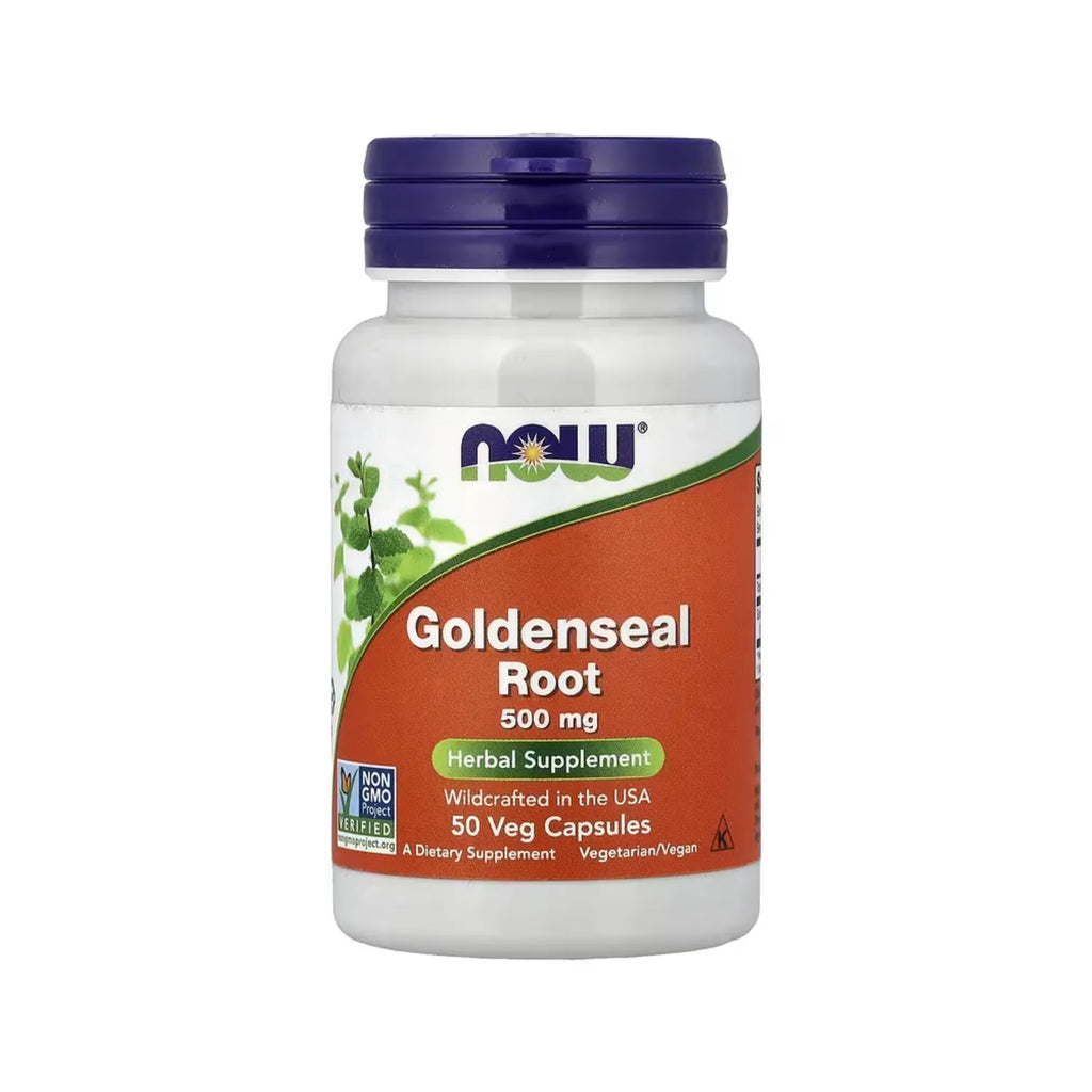NOW FOODS GOLDENSEAL ROOT 500MG SUP. HERBAL 50 VEGCAPS SFN