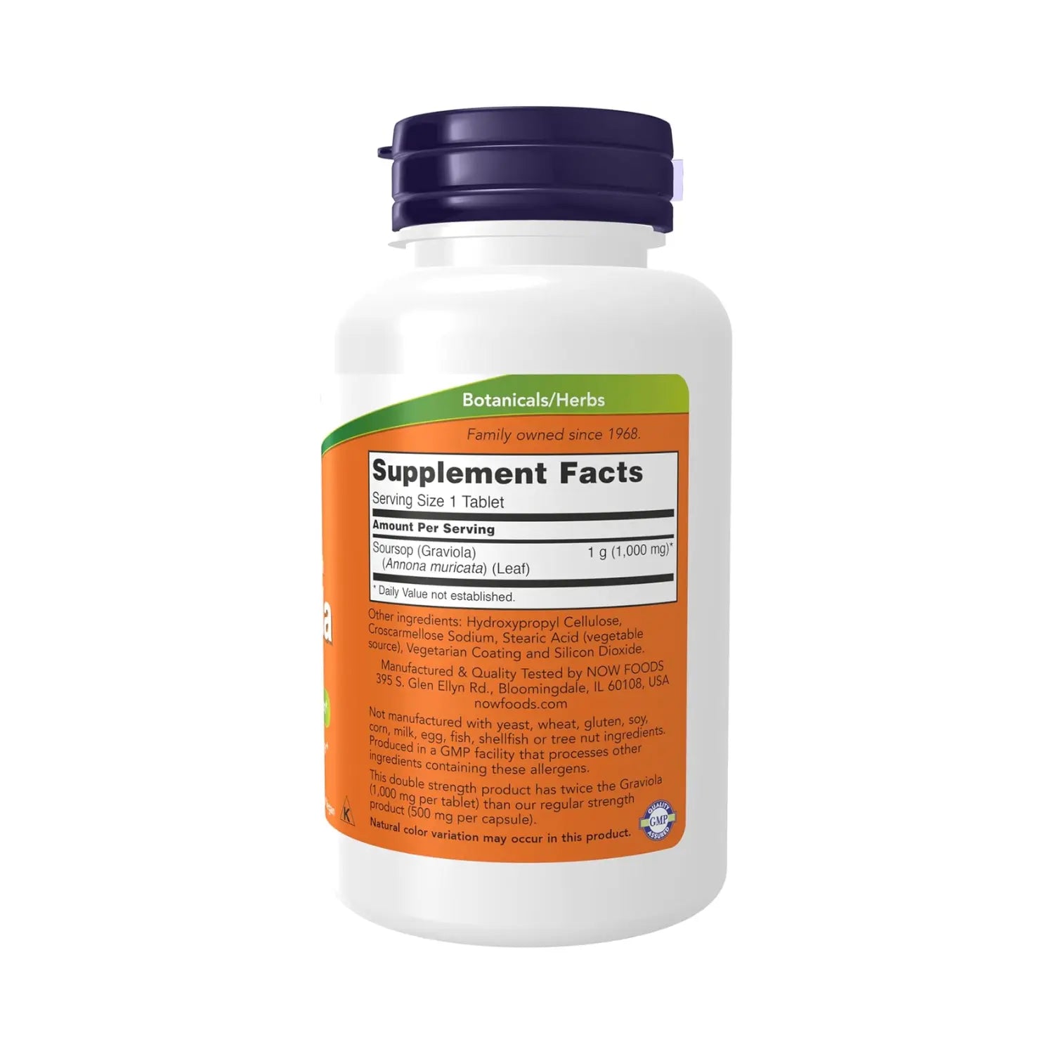 NOW Foods, Graviola, 1000 mg, 90 comprimidos sfn