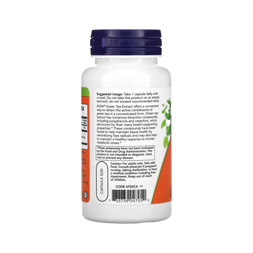 NOW Foods, Extracto de té verde, 400 mg, 100 vegcaps sfn