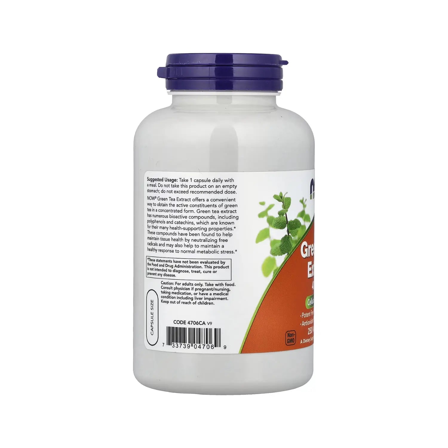 NOW Foods, Extracto de té verde, 400 mg, 250 vegcaps sfn