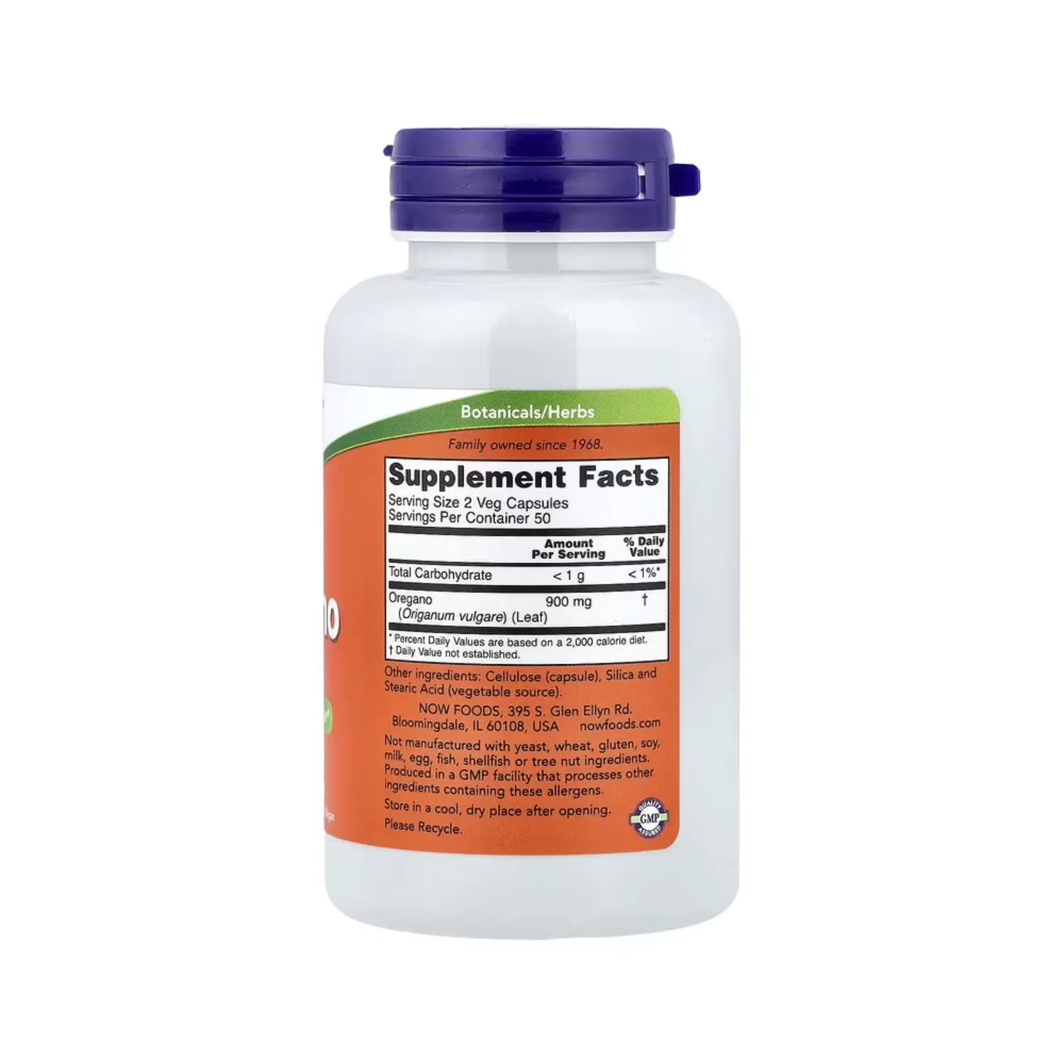 NOW Foods, Orégano, 450 mg, 100 cápsulas vegetales sfn