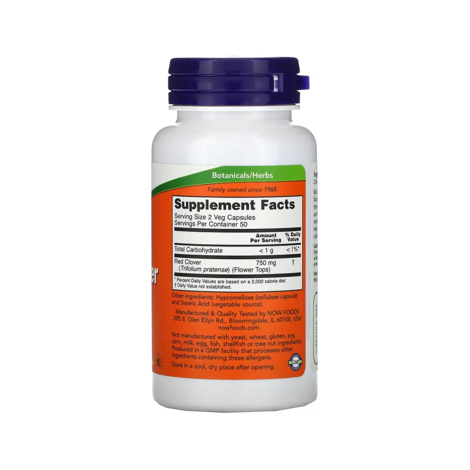 NOW Foods, Trébol rojo, 375 mg, 100 vegcaps sfn