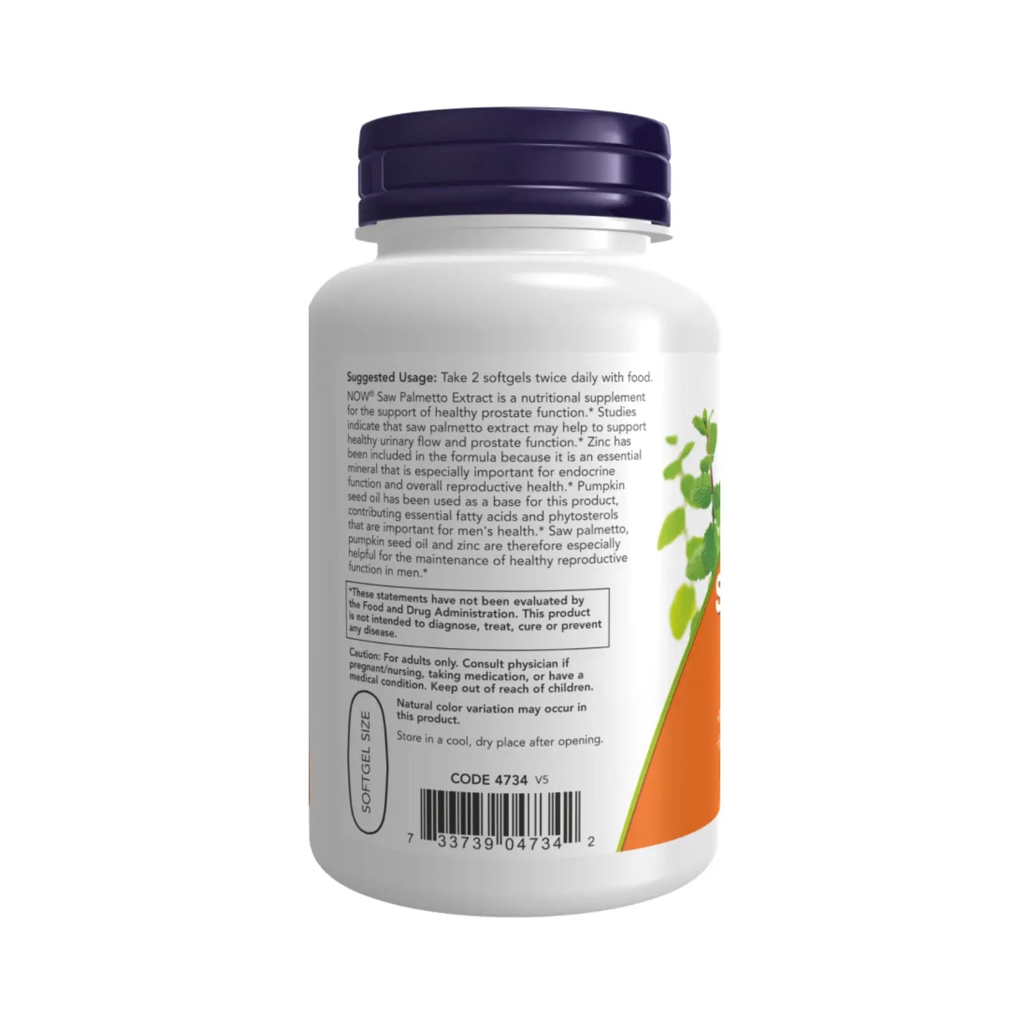 NOW FOODS SAW PALMETTO EXT 80mg 90 SGELS