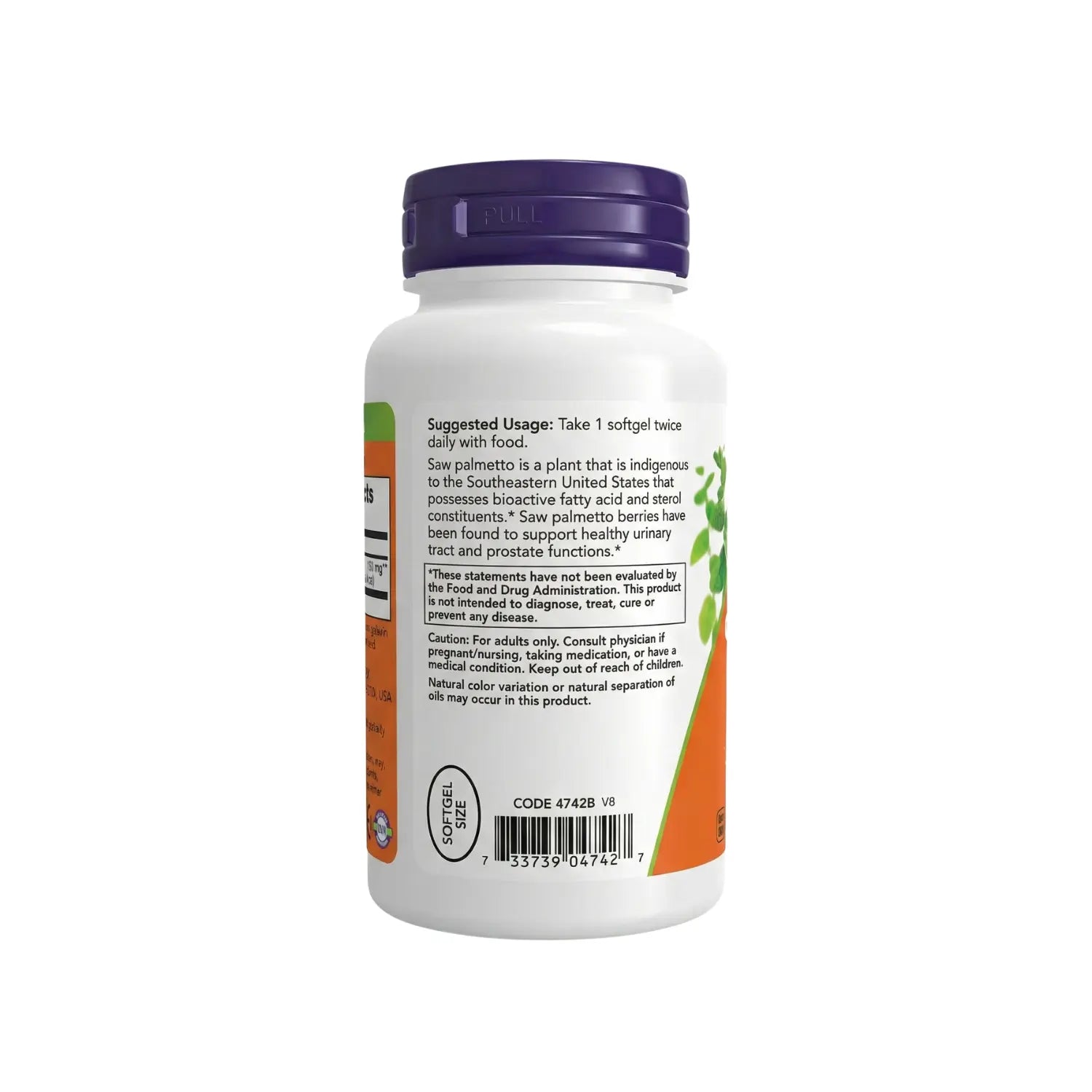 NOW FOODS SAW PALMETTO 160 mg 120 SGELS