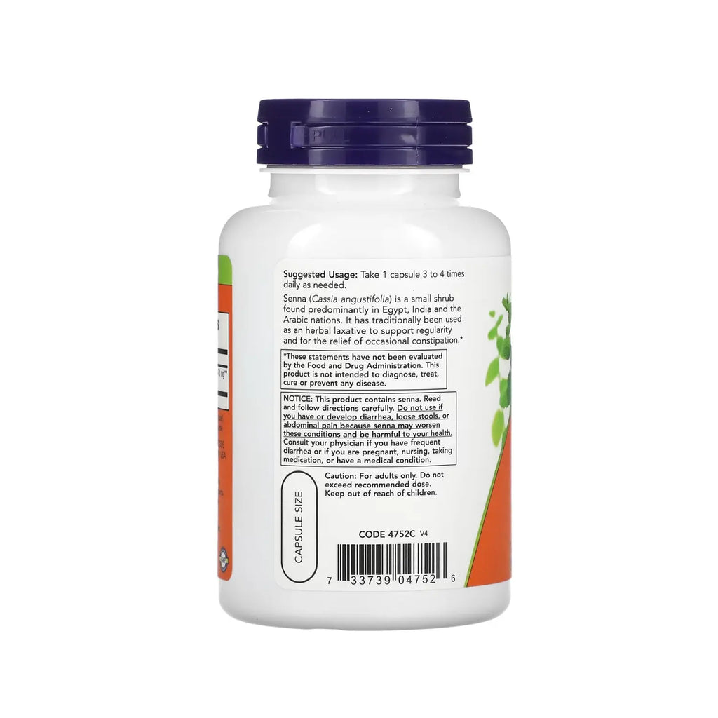 NOW Foods, Hojas de sen, 470 mg, 100 vegcaps sfn