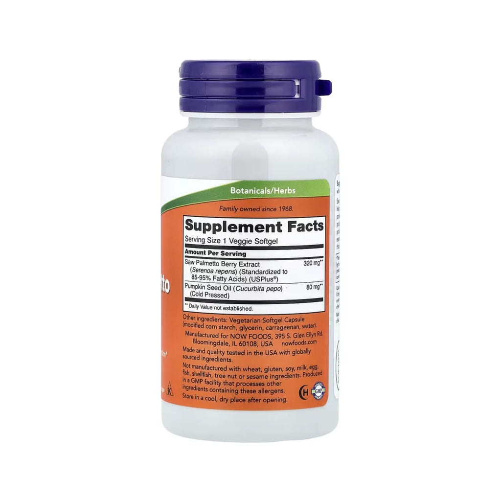 Now Foods Extracto De Saw Palmetto 90veggie Softgels Sfn