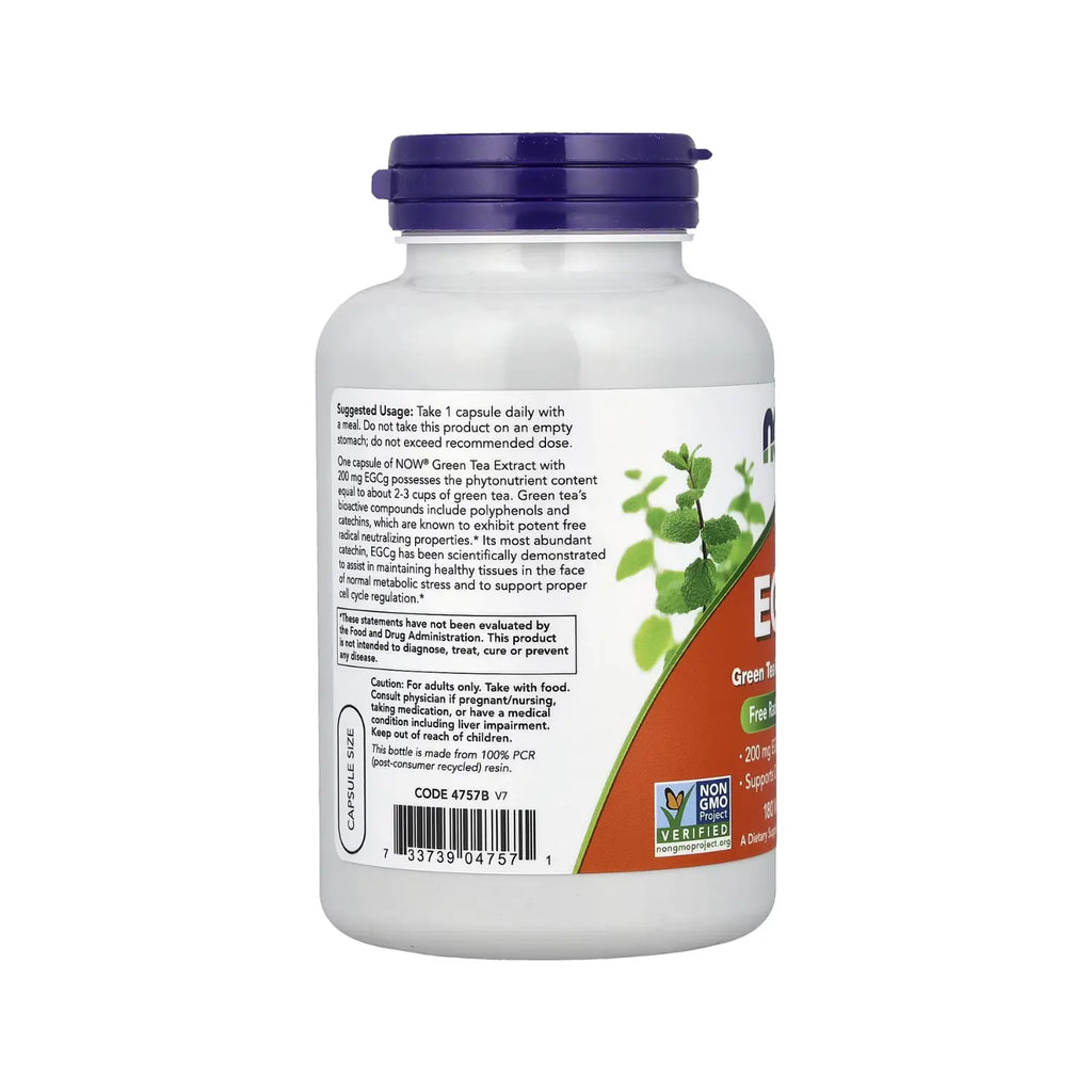 NOW FOODS, EGCG, EXTRACTO DE TÉ VERDE, 400 MG, 180 CAPS SFN
