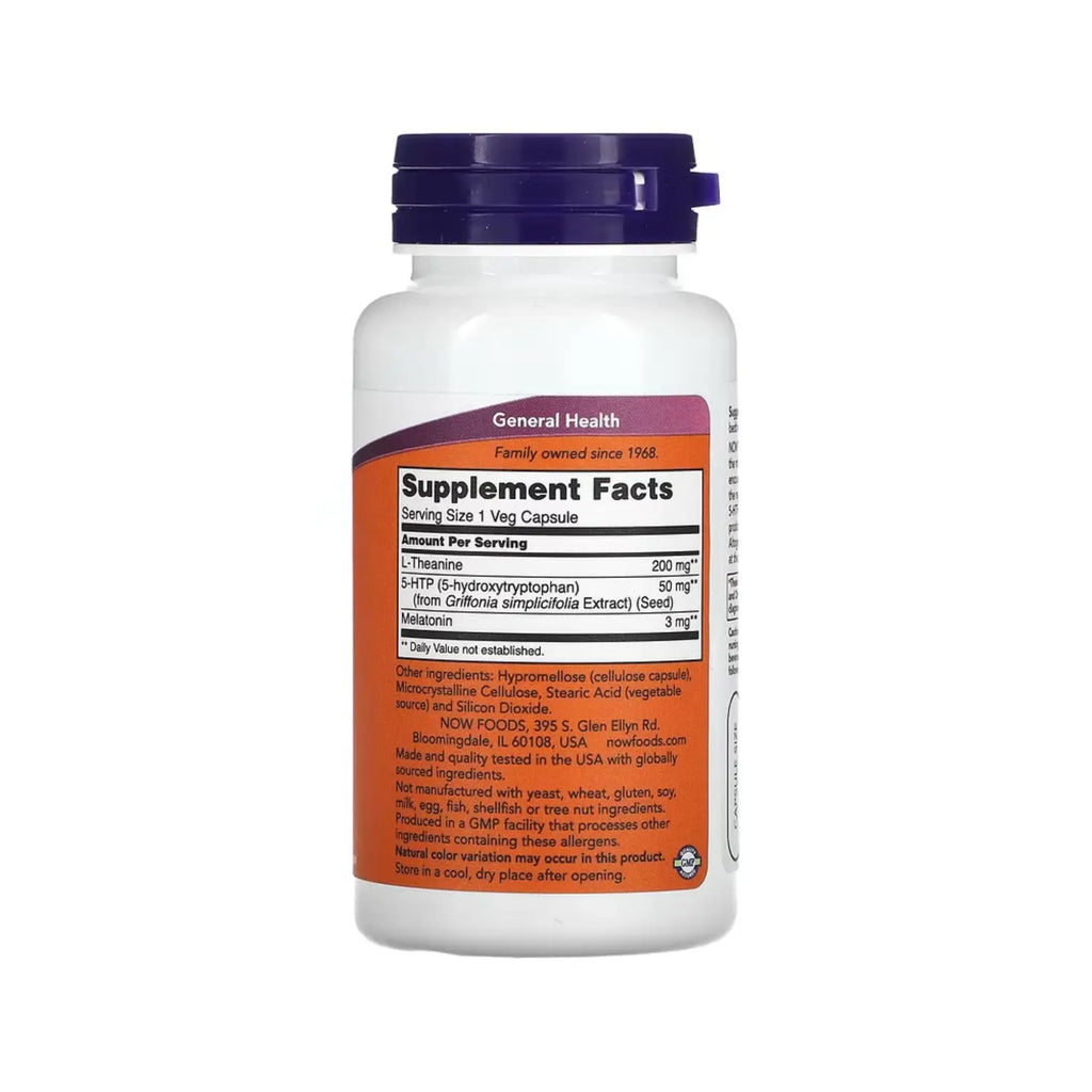 NOW FOODS REGIMEN DE SUEÑO 3 EN 1 RELAJACIÓN 90 VEGCAPS SFN