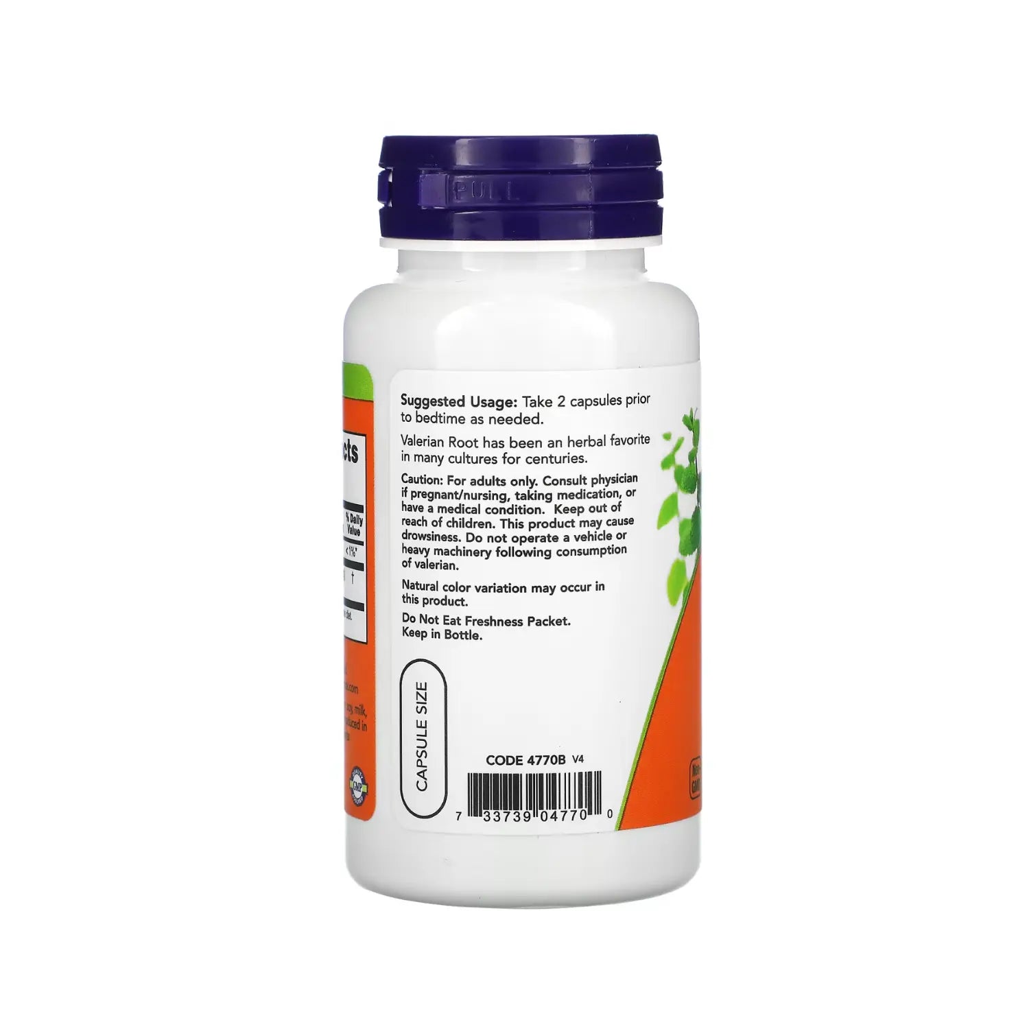 NOW FOODS RAIZ DE VALERIANA 500 MG 100 CAPS SFN