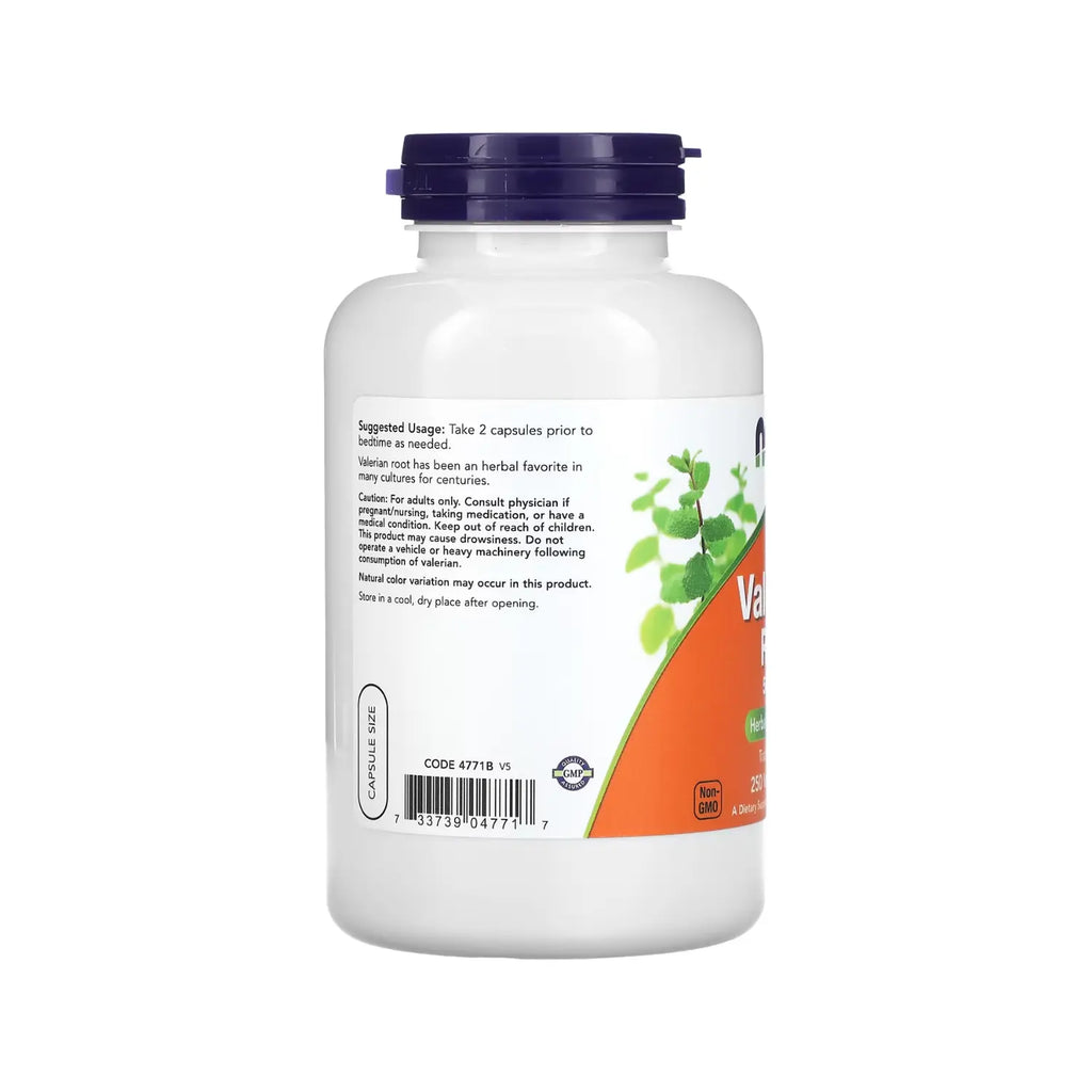 NOW Foods, Raíz de valeriana, 500 mg, 250 vegcaps sfn