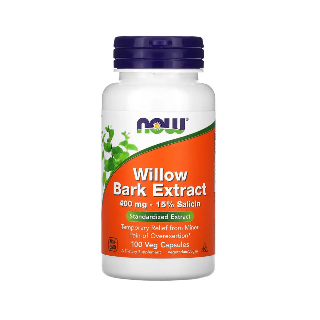 NOW Foods, Extracto de corteza de sauce, 400 mg, 100 vegcaps sfn