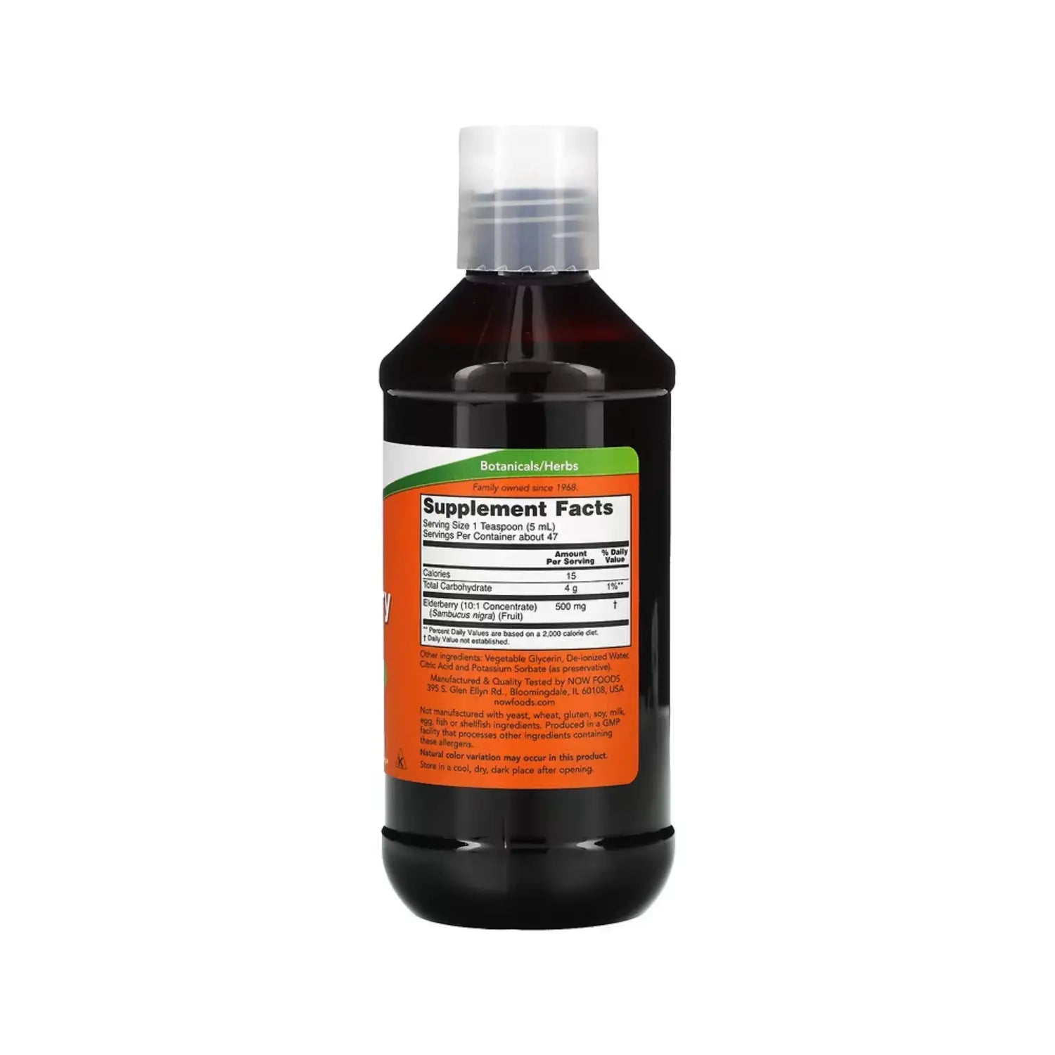 NOW FOODS ELDERBERRY LIQUID BAYAS DE SAUCO LÍQUIDO 237ML SFN