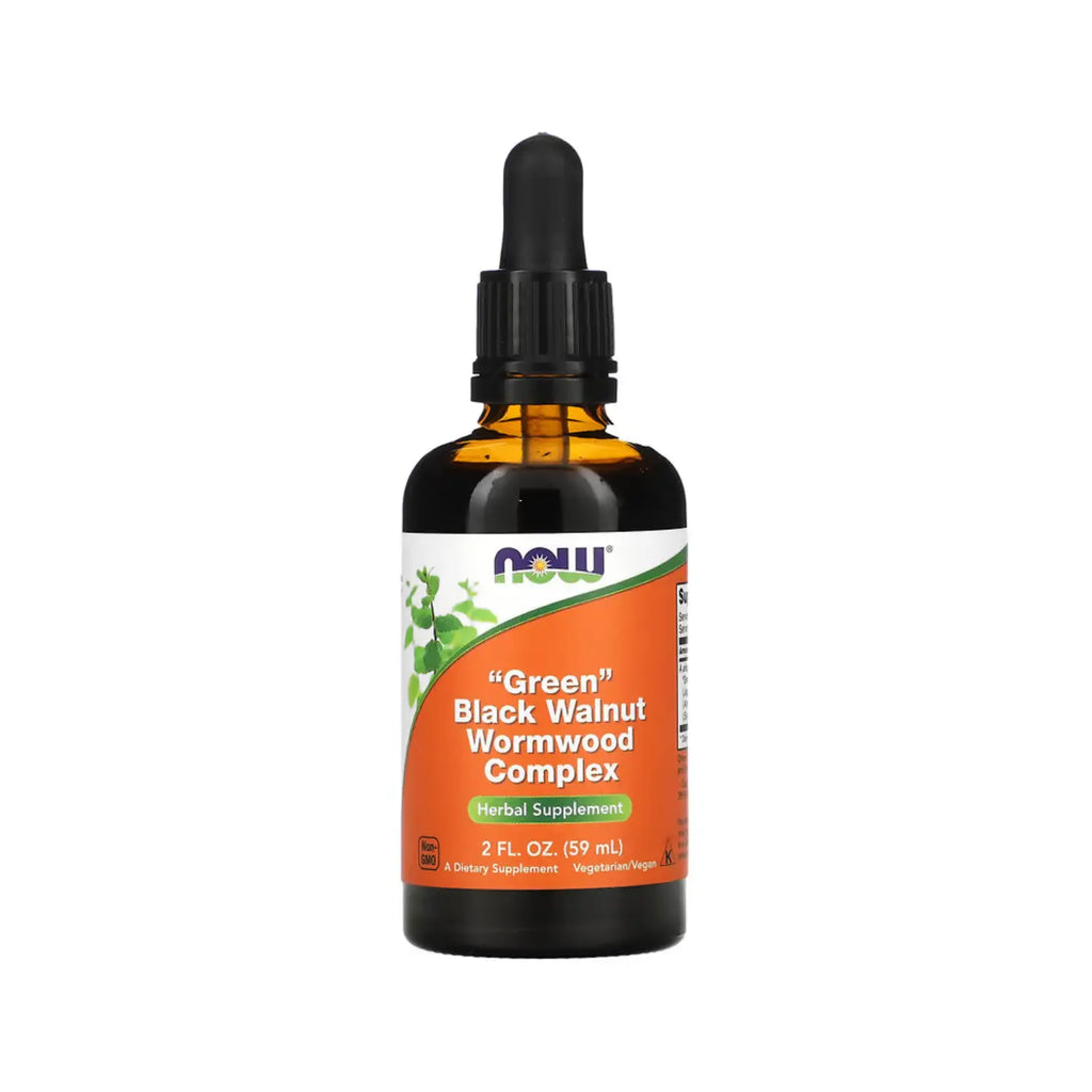 NOW FOODS LÍQUIDO VERDE DE AJENJO DE NOGAL NEGRO SFN