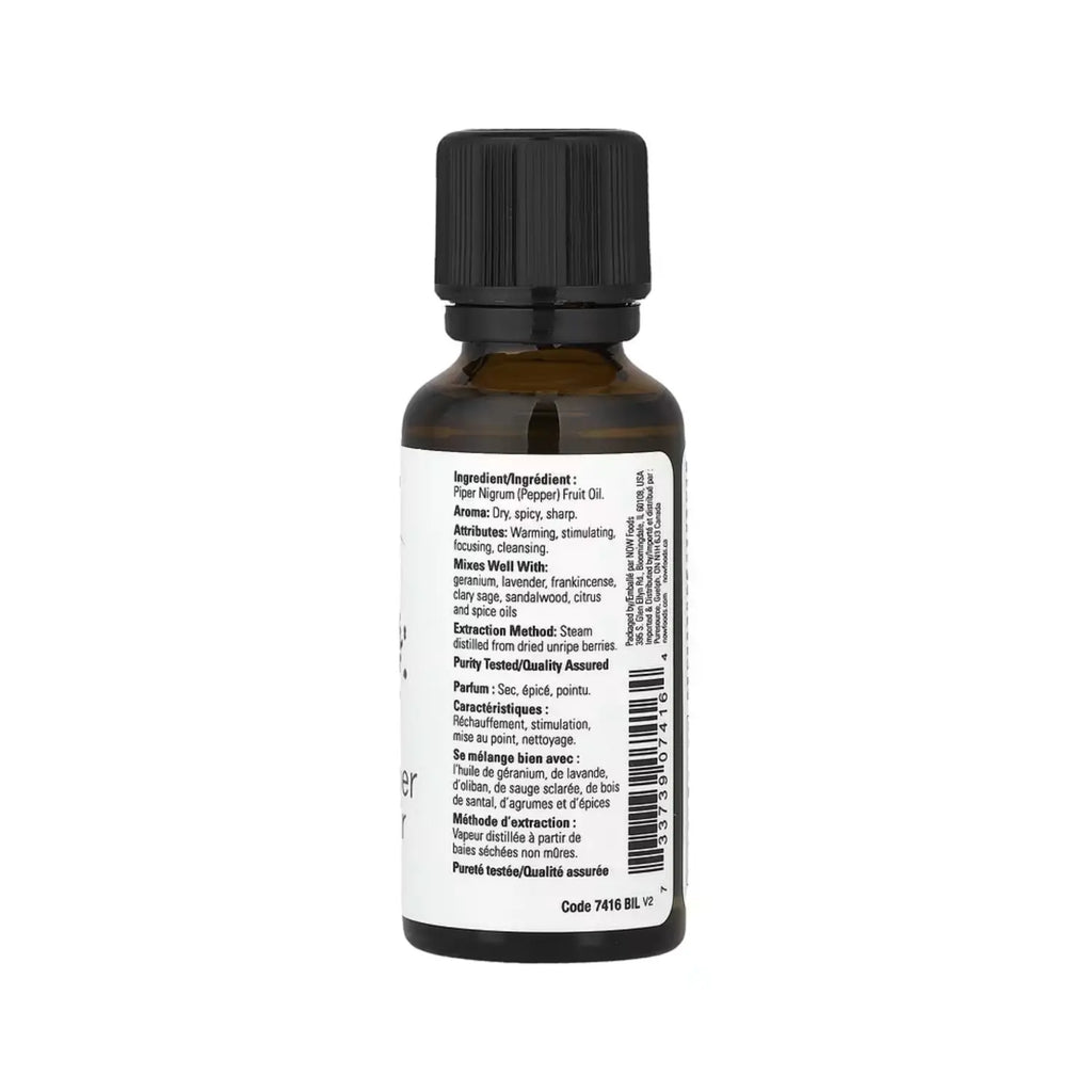 NOW FOODS ACEITES ESENCIALES, PIMIENTA NEGRA 30 ML SFN