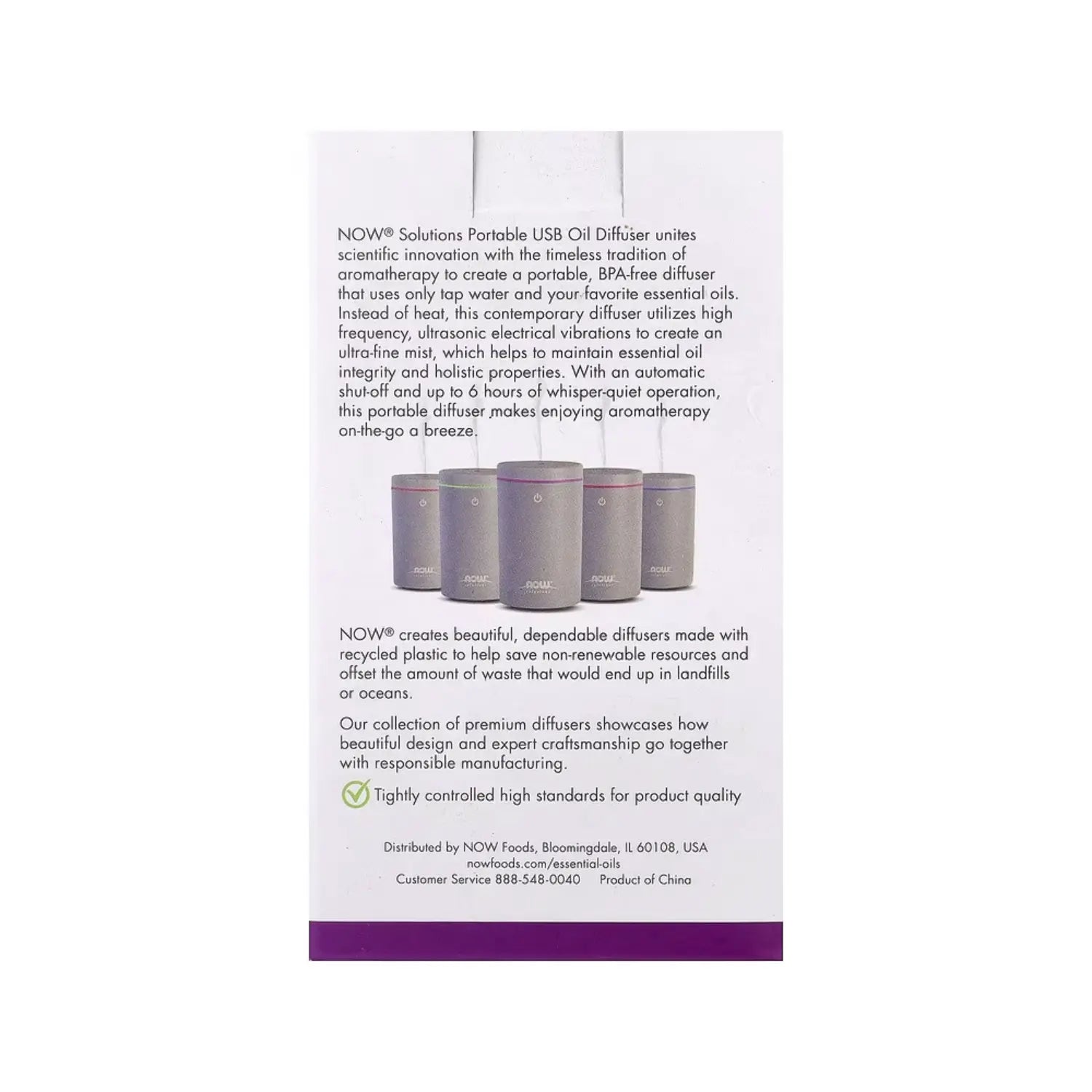 NOW FOODS ULTRASONIC USB AUTO DIFFUSER-GREY COLOR