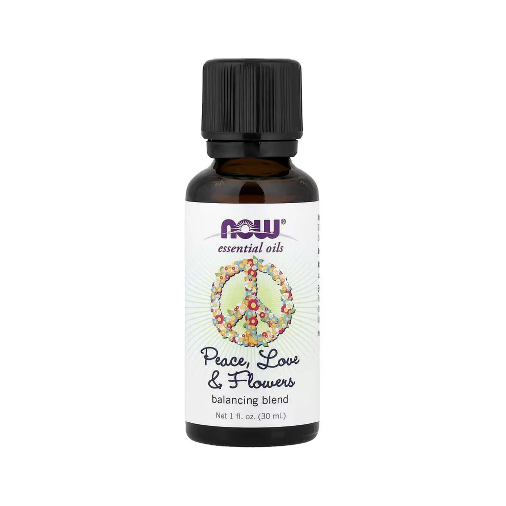 Now Foods Aceites Esenciales Paz, Amor Y Flores, 1 Oz. Líq. 30 Ml