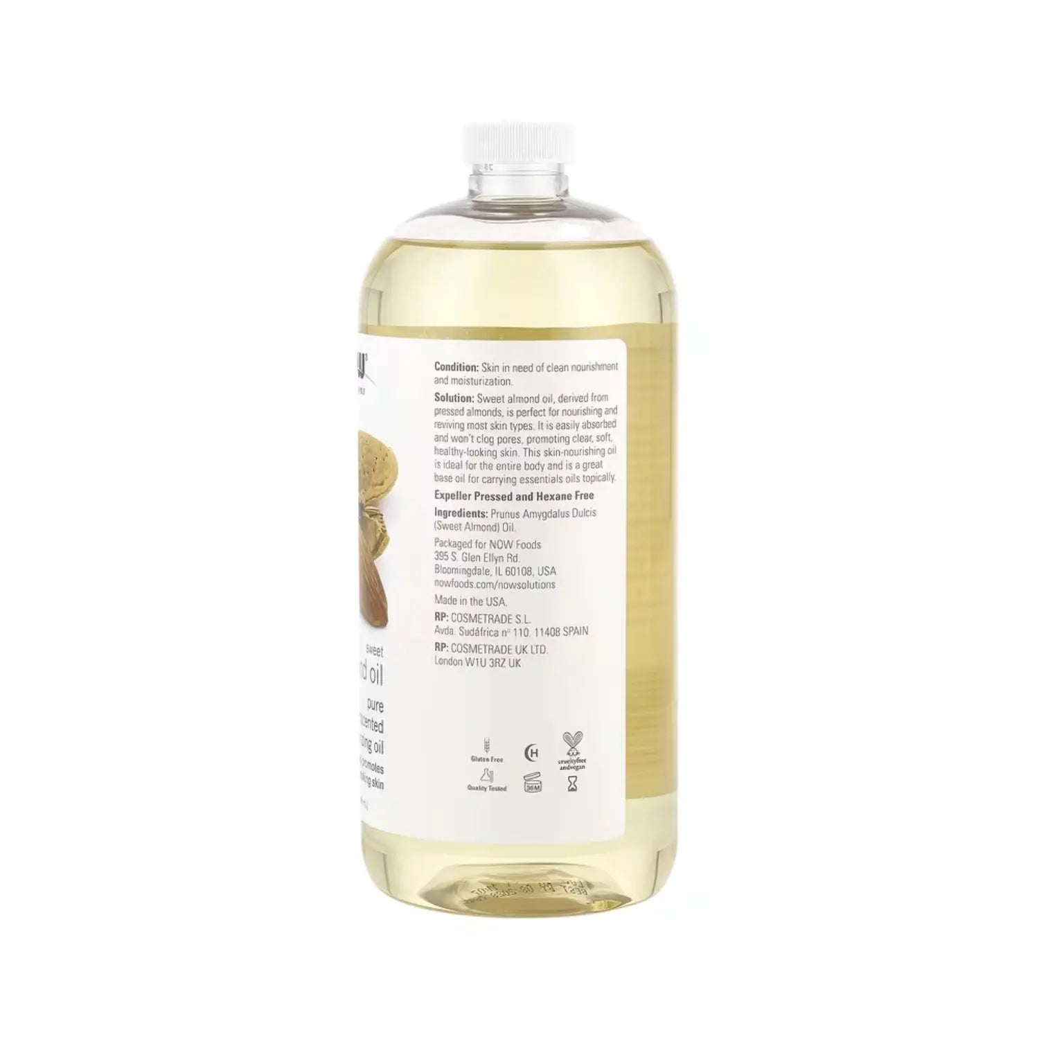 NOW SOLUTIONS ACEITE DE ALMENDRA DULCE 946 ML SFN