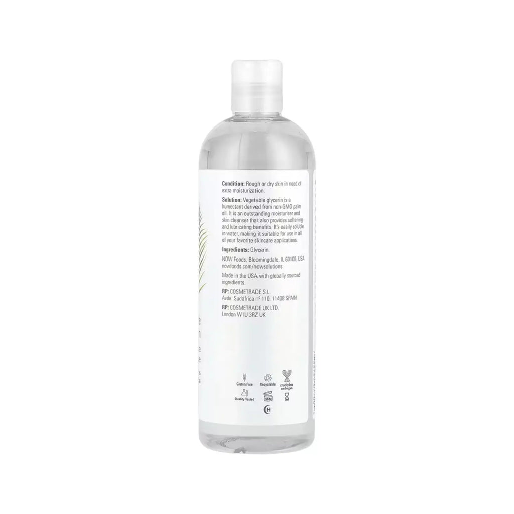 NOW FOODS NOW SOLUTIONS GLICERINA VEGETAL 473 ML SFN