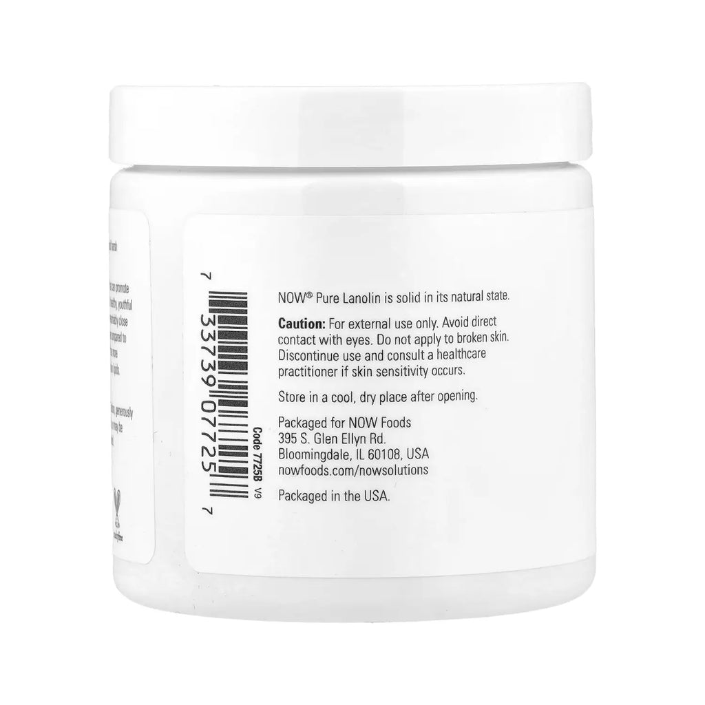 NOW FOODS, SOLUTIONS, LANOLINA PURA, 7 OZ (198 G) SFN