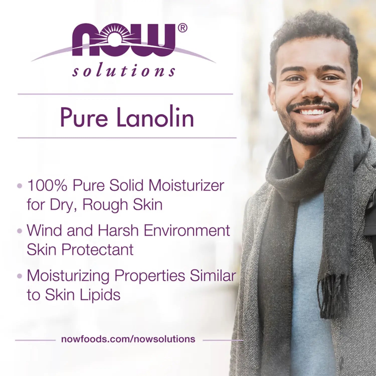 NOW FOODS, SOLUTIONS, LANOLINA PURA, 7 OZ (198 G) SFN