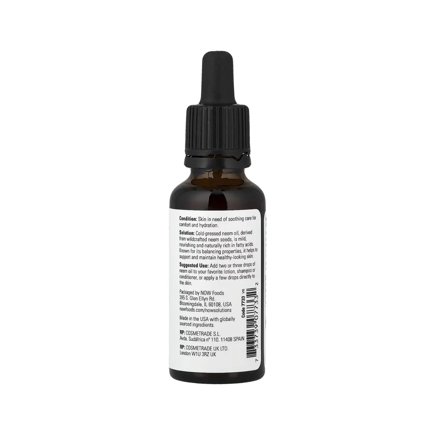 NOW FOODS, SOLUTIONS, ACEITE DE NIM 100% PURO, 30 ML SFN