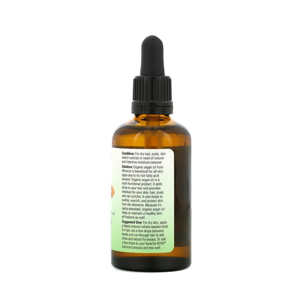 NOW SOLUTIONS ACEITE DE ARGÁN 100 % PURO ORGÁNICO 59 ML SFN