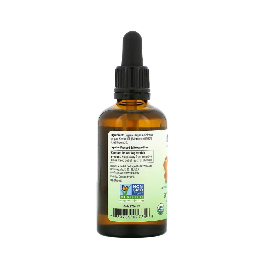 NOW SOLUTIONS ACEITE DE ARGÁN 100 % PURO ORGÁNICO 59 ML SFN