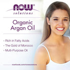 NOW SOLUTIONS ACEITE DE ARGÁN 100 % PURO ORGÁNICO 59 ML SFN