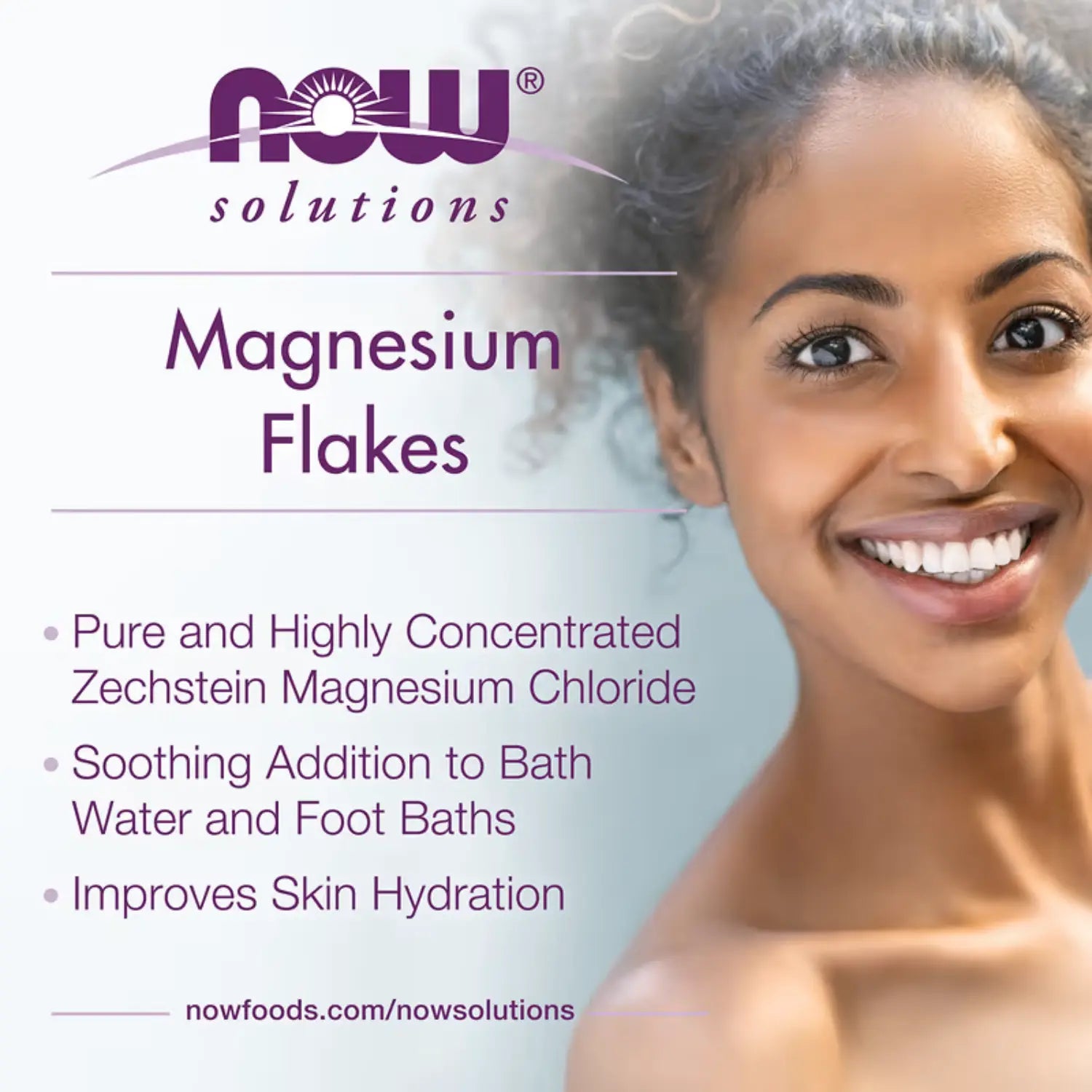 NOW FOODS SOLUCIONES COPOS DE MAGNESIO 100% PUROS 1531G SFN