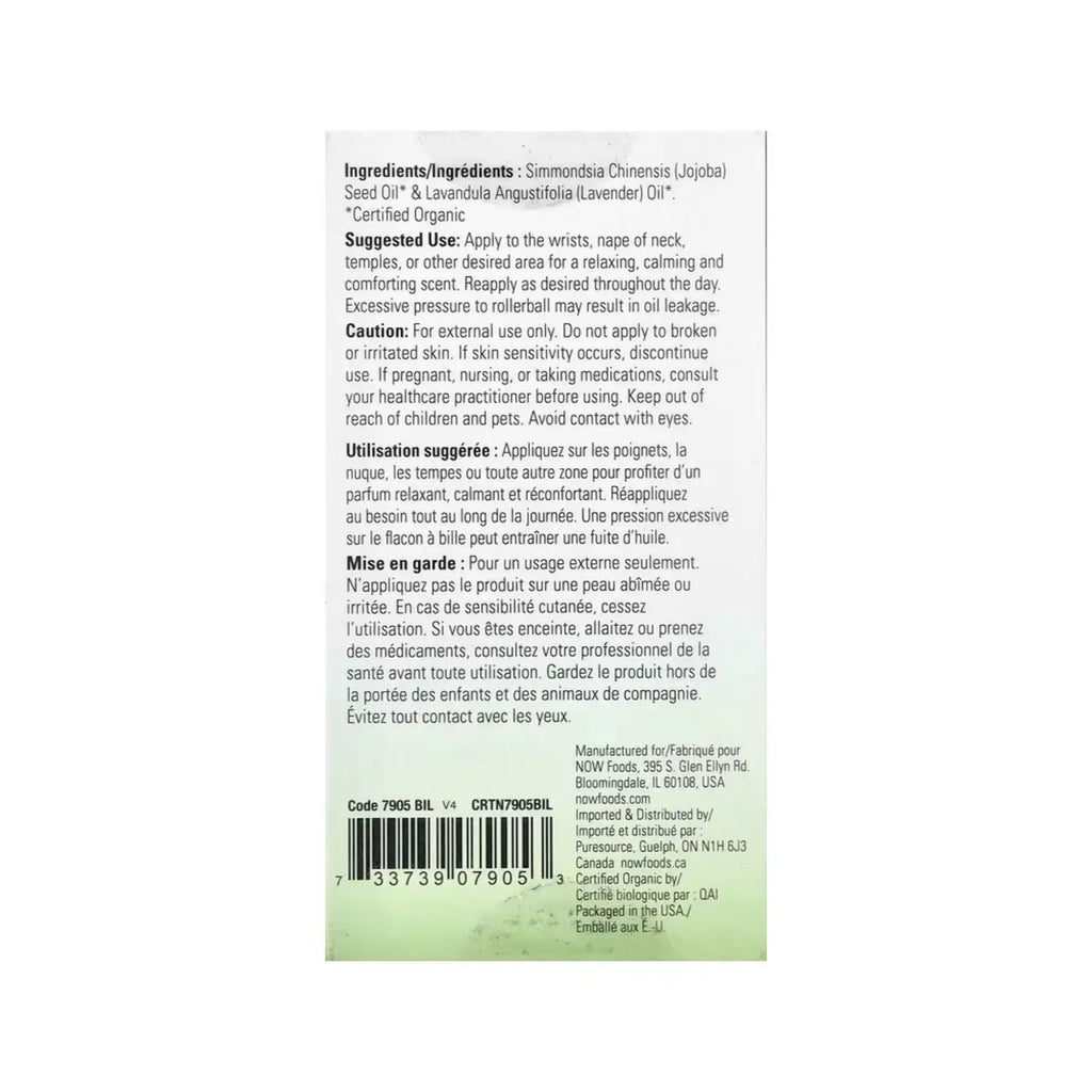 NOW FOODS ACEITES ESENCIALES LAVANDA 10ML ROLL-ON SFN