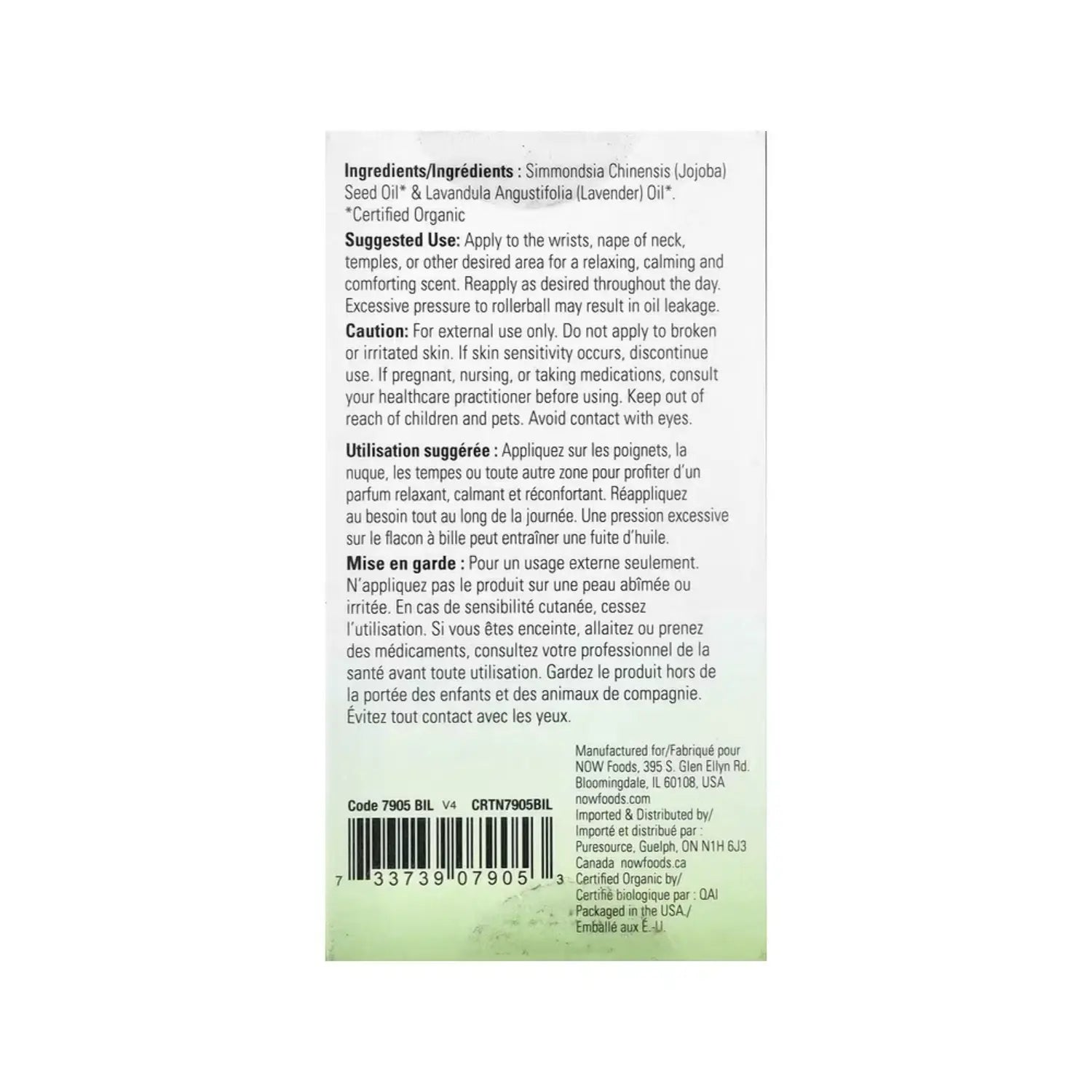NOW FOODS ACEITES ESENCIALES LAVANDA 10ML ROLL-ON SFN