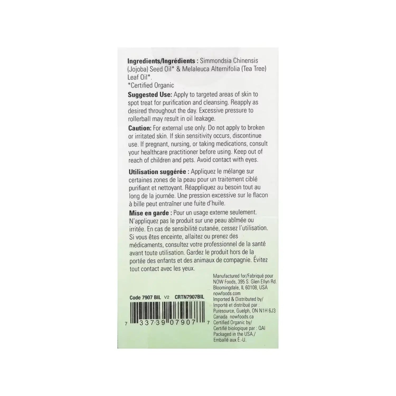NOW FOODS ORGANIC TEA TREE EO ROLL-ON 10 ML