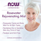 NOW FOODS SPRAY REJUVENECEDOR DE AGUA DE ROSAS 118ML SFN