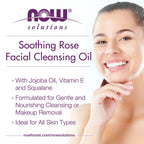 NOW FOODS ACEITE LIMPIADOR FACIAL CALMANTE ROSAS 118ML SFN