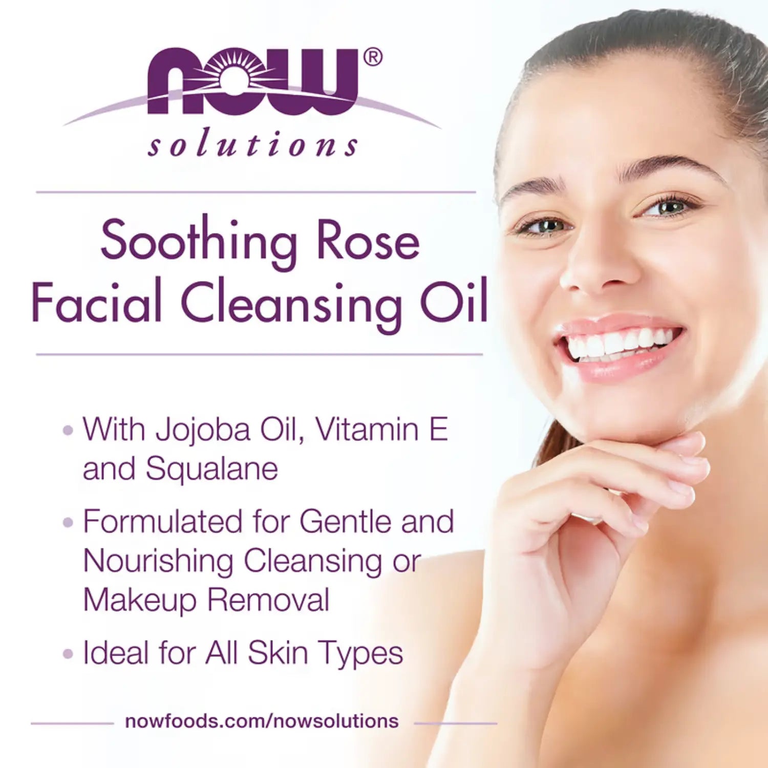 NOW FOODS ACEITE LIMPIADOR FACIAL CALMANTE ROSAS 118ML SFN