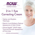 NOW FOODS SOLUTIONS CREMA CORRECTORA P/OJOS 2 EN 1 30ML SFN