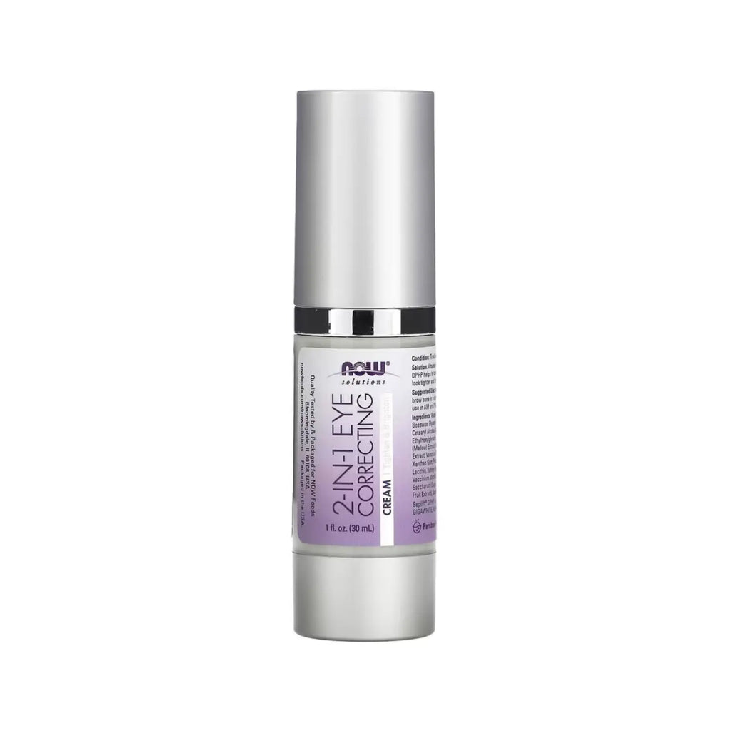 NOW FOODS SOLUTIONS CREMA CORRECTORA P/OJOS 2 EN 1 30ML SFN