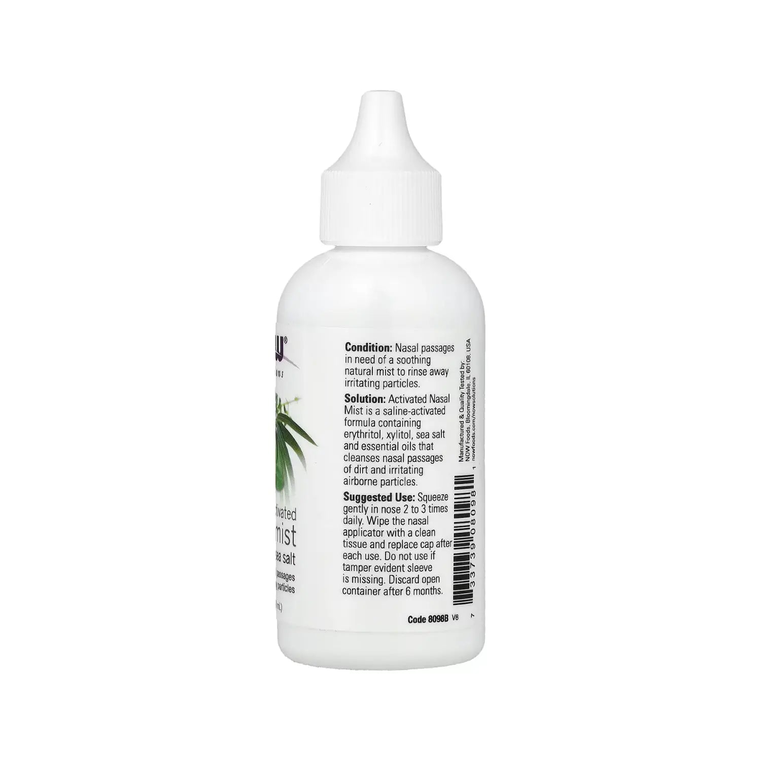 NOW FOODS SOLUCIONES SPRAY NASAL ACTIVADO 59ML SFN