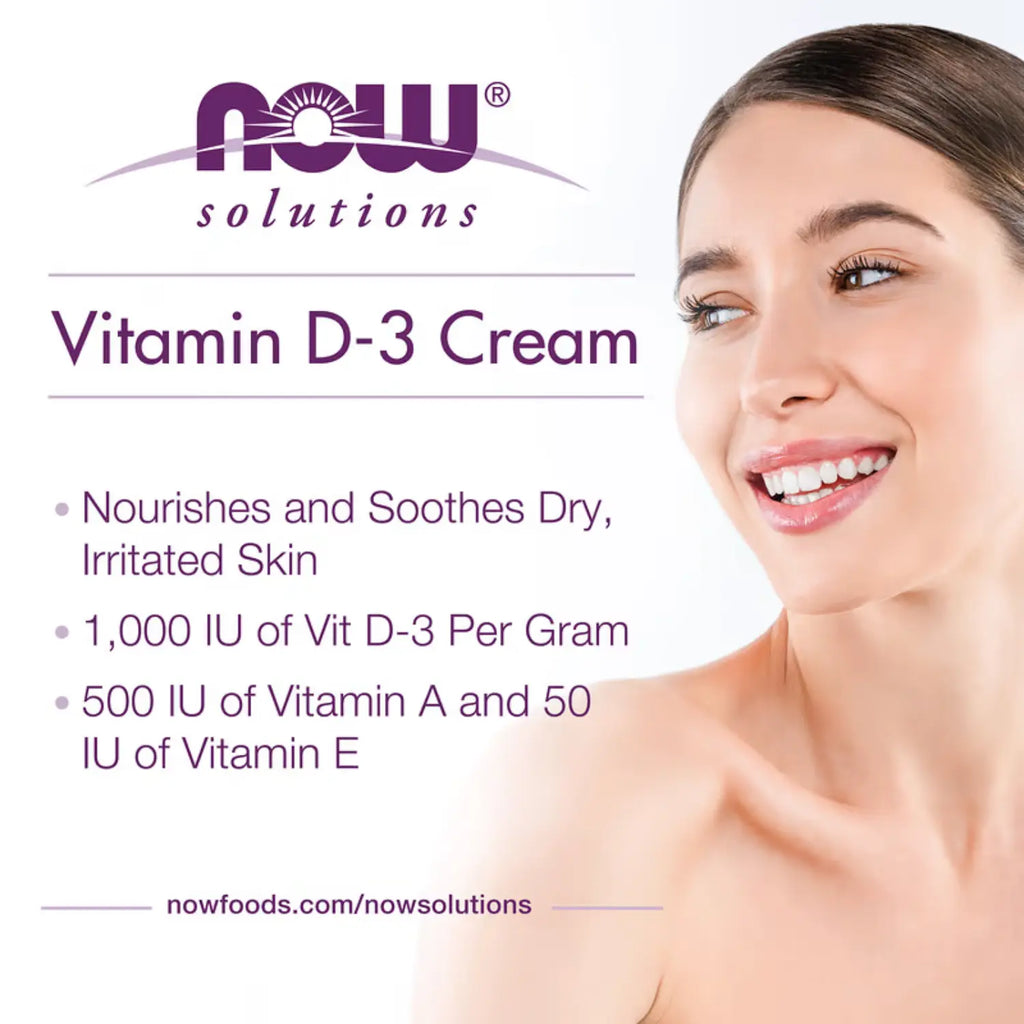 NOW SOLUTIONS CREMA DE VITAMINA D3 HIDRATACIÓN 118ML SFN