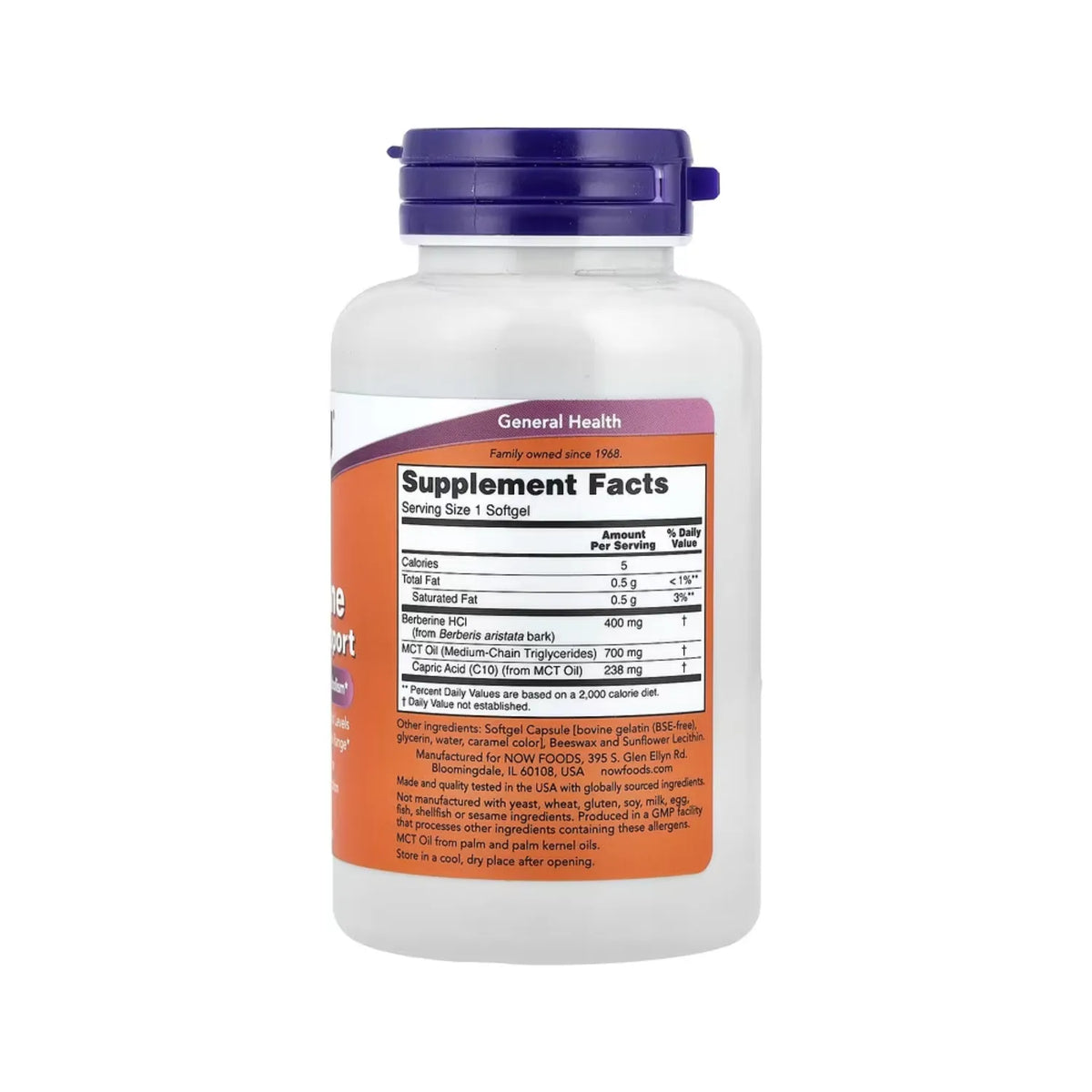 Now Foods Berberina Refuerzo Para La Glucosa, 60 Cápsulas Blandas