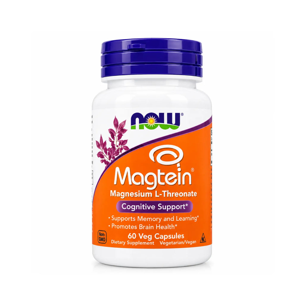 Now Foods Magtein L-Treonato De Magnesio, Refuerzo Cognitivo 60 Cápsulas Vegetales