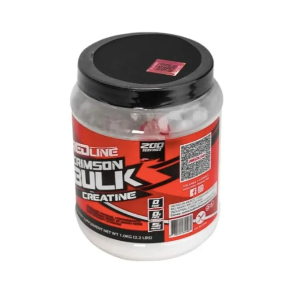 Redline Creatina Monohidratada Crimson Bulk 200 Servicios Sfn Sabor Natural