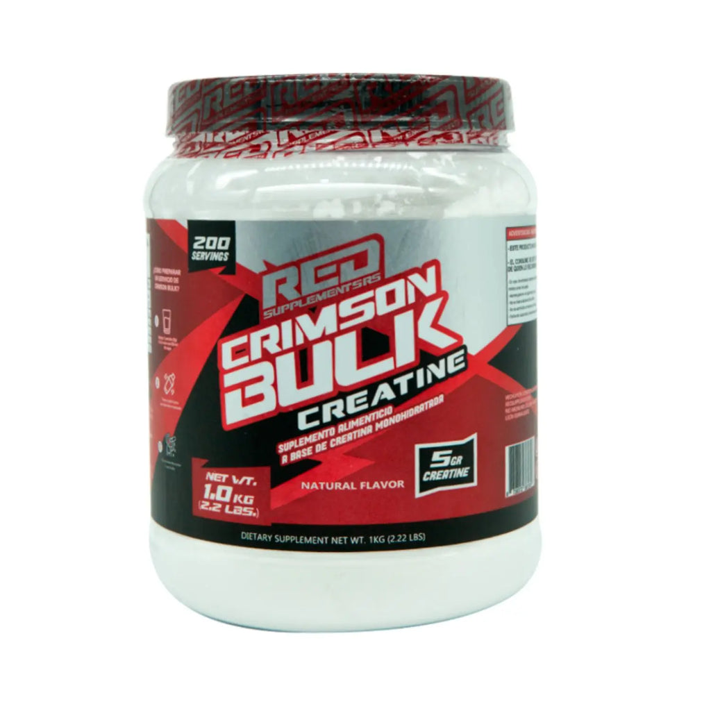 Redline Creatina Monohidratada Crimson Bulk 200 Servicios Sfn Sabor Natural