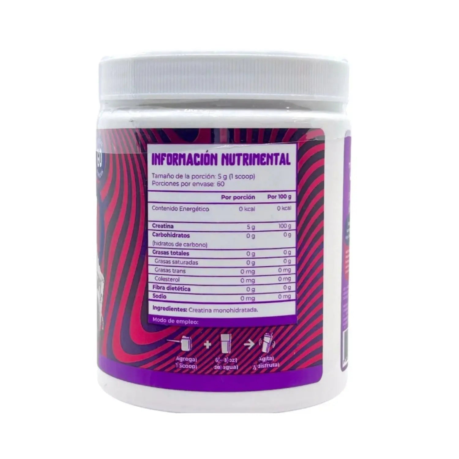 Munchieslab Creatina Monohidratada 60 Servicios Sfn (SIN SABOR)