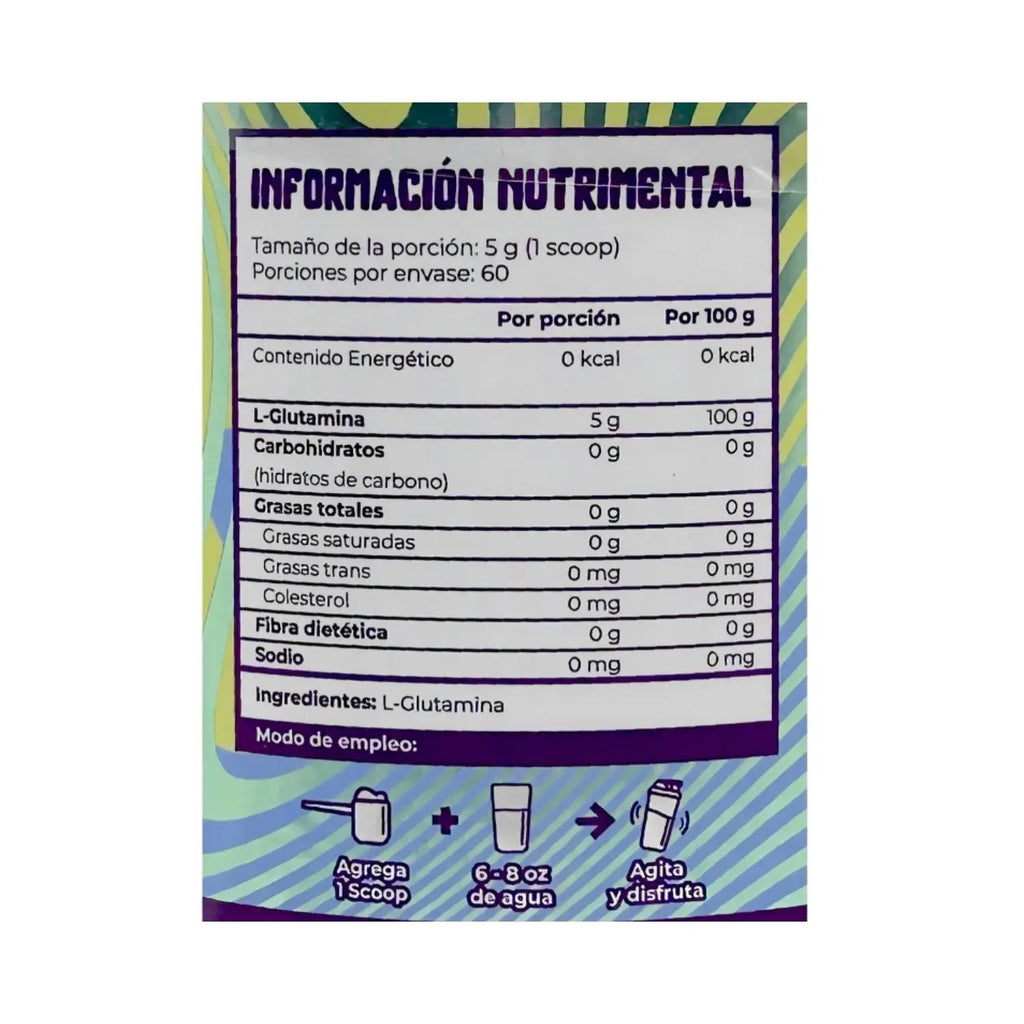 Munchieslab L-Glutamina 60 servicios Sfn Sabor Natural