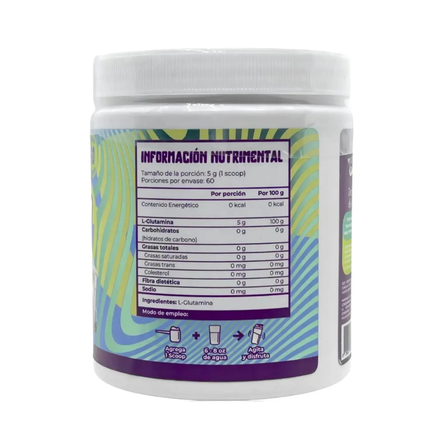 Munchieslab L-Glutamina 60 servicios Sfn Sabor Natural